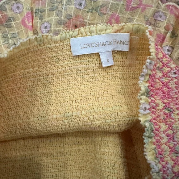 LoveShackFancy fabric mini skirt